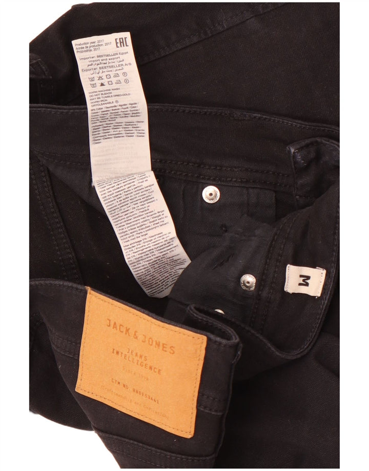 Jack & Jones Mens Regular Fit Denim Shorts Medium W32  Black Cotton