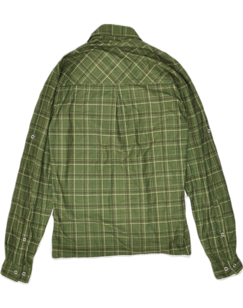 SALEWA Mens Shirt Small Green Check Polyester | Vintage SALEWA | Thrift | Second-Hand SALEWA | Used Clothing | Messina Hembry 