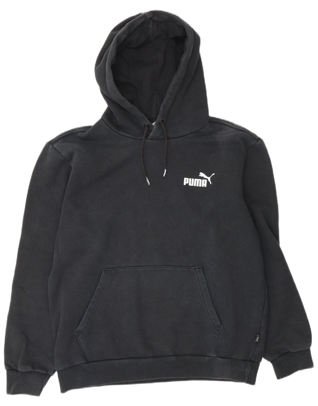 PUMA Mens Hoodie Jumper Medium Black Cotton