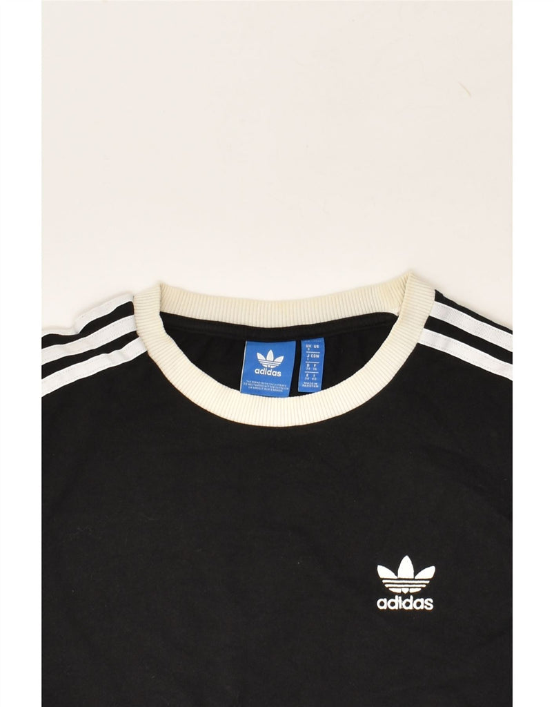 ADIDAS Womens Top Long Sleeve UK 8 Small Black | Vintage Adidas | Thrift | Second-Hand Adidas | Used Clothing | Messina Hembry 