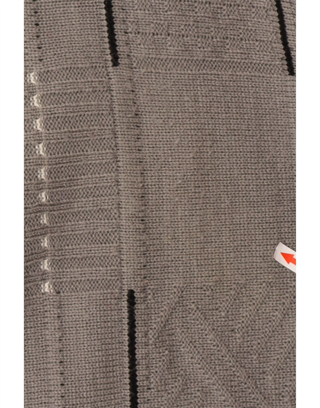 Jacques Lorant Mens V-Neck Jumper Sweater UK 42/44 Large Grey Striped
