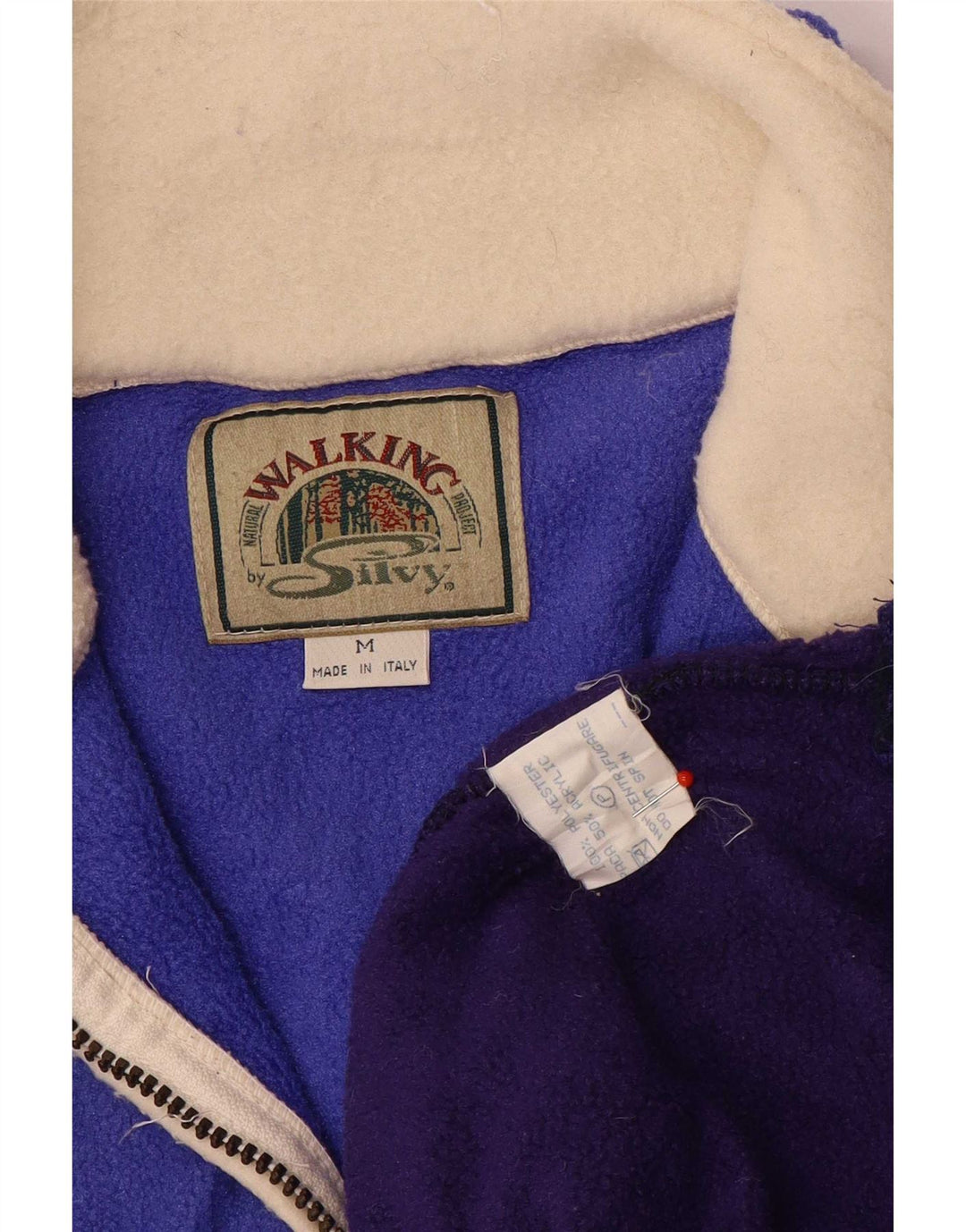 Silvy Womens Graphic Fleece Jumper UK 14 Medium Purple Colourblock