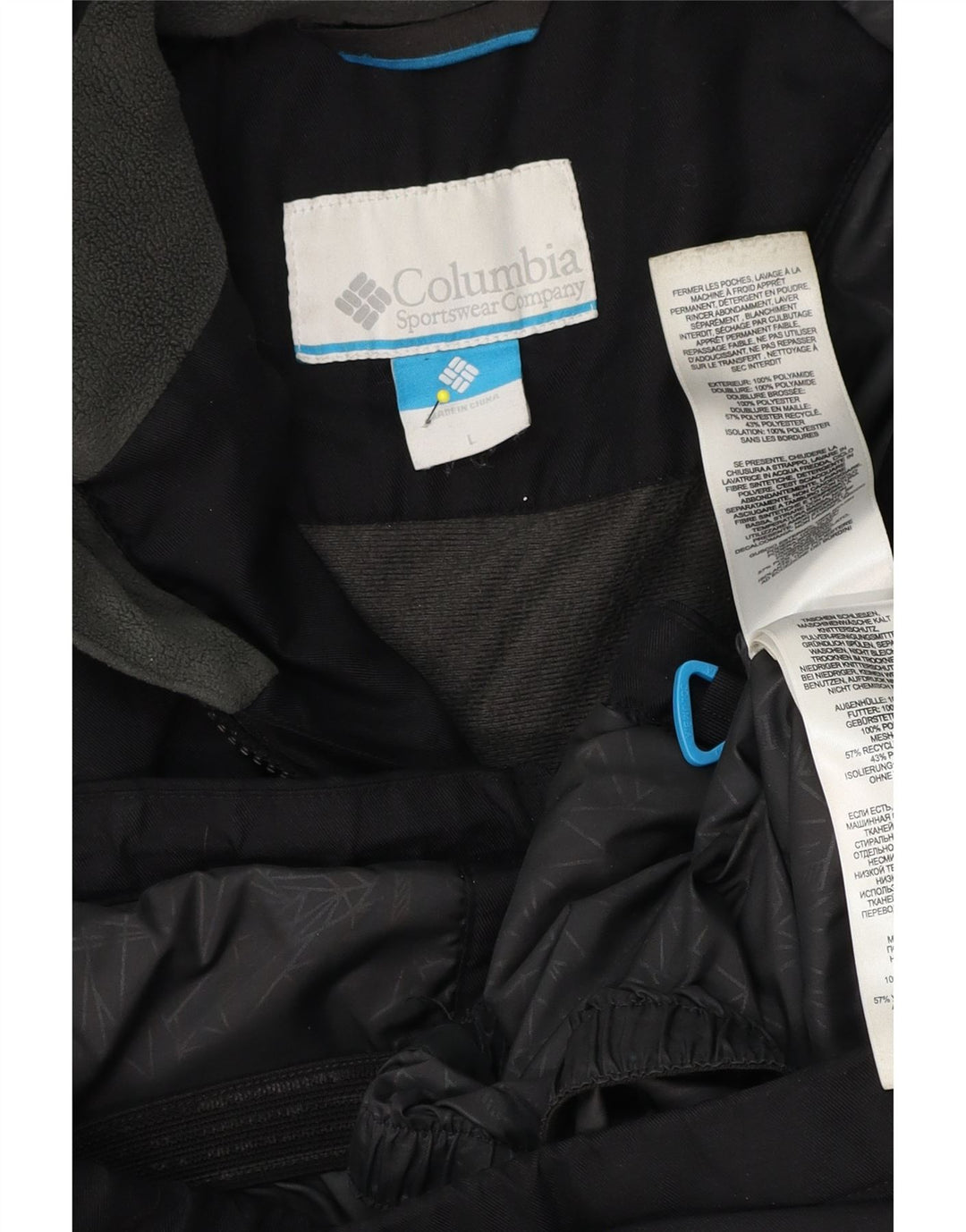Columbia Mens Hooded Windbreaker Jacket UK 40 Large Black Polyester