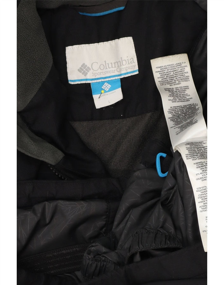 Columbia Mens Hooded Windbreaker Jacket UK 40 Large Black Polyester