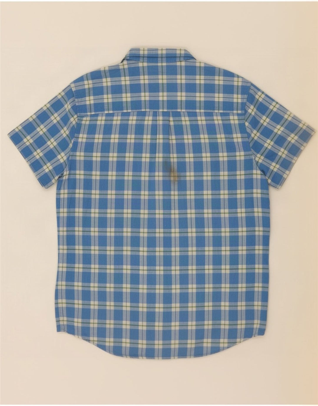 Wrangler Mens Short Sleeve Shirt 2XL Blue Check Cotton