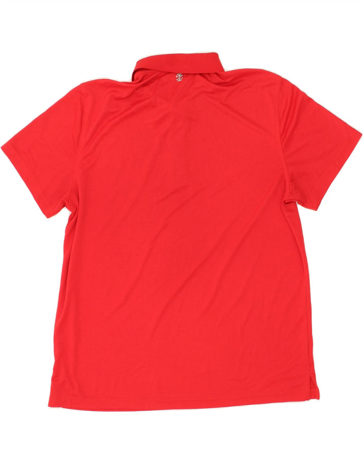 IZOD Mens Golf Polo Shirt XL Red Polyester Vintage Izod and Second-Hand Izod from Messina Hembry 