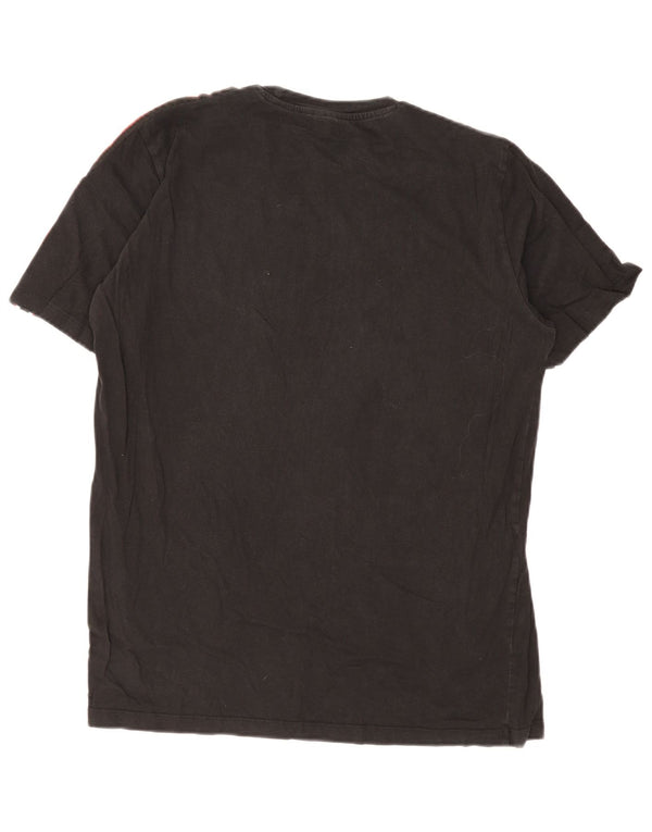 Replay Mens Graphic T-Shirt Top Large Black Colourblock