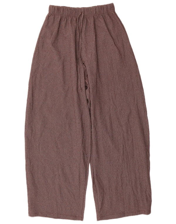 Zara Womens Harem Trousers Medium W30 L28 Brown Check Polyester