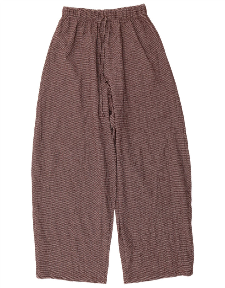 Zara Womens Harem Trousers Medium W30 L28 Brown Check Polyester