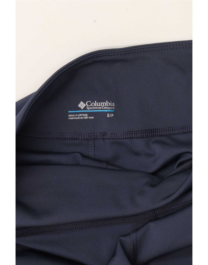 Columbia Womens Graphic Leggings UK 10 Small Navy Blue