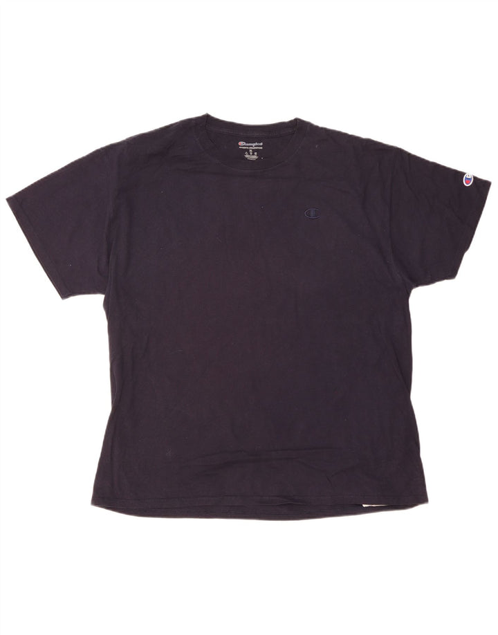 Champion Mens T-Shirt Top XL Navy Blue Cotton