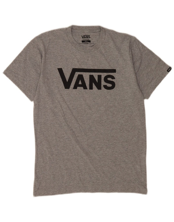 Vans Mens Classic Fit Graphic T-Shirt Top Small Grey Cotton