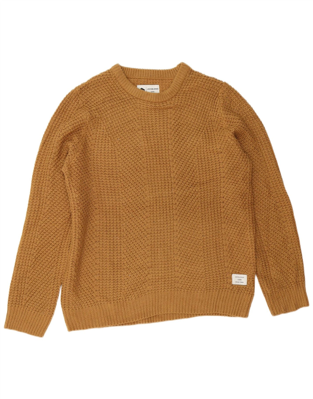 JACK & JONES Mens Core Crew Neck Jumper Sweater Large Brown Cotton