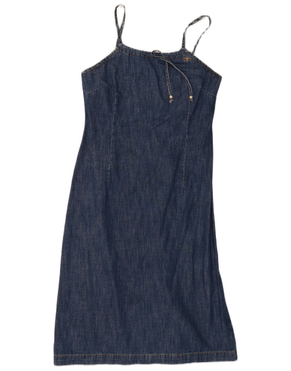 Tom Tailor Womens Sleeveless Denim Dress EU 36 Small Navy Blue Cotton