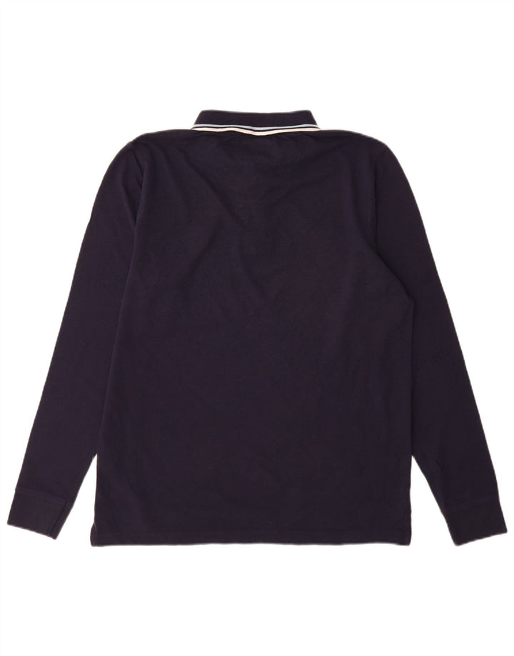 Pierre Cardin Mens Long Sleeve Regular Fit Polo Shirt Medium Navy Blue