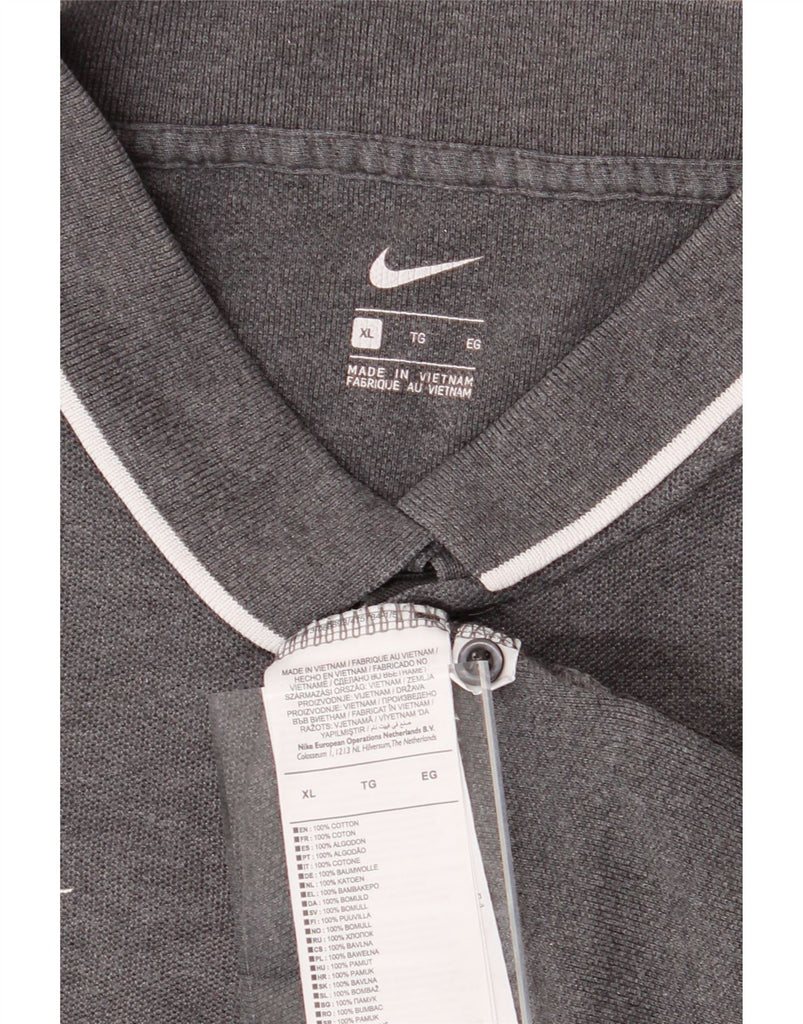 NIKE Mens Polo Shirt XL Grey Cotton Vintage Nike and Second-Hand Nike from Messina Hembry 