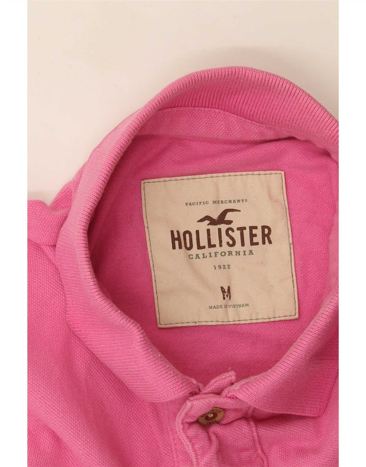 Hollister Mens Polo Shirt Medium Pink