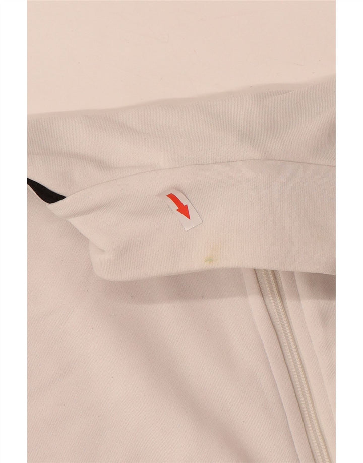 ADIDAS Womens Tracksuit Top Jacket UK 16 Large  White Polyester