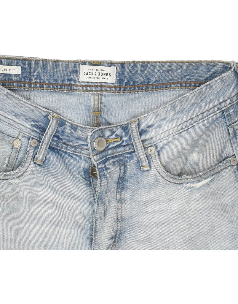 JACK & JONES Mens Regular Fit Denim Shorts Small W32  Blue Cotton | Vintage Jack & Jones | Thrift | Second-Hand Jack & Jones | Used Clothing | Messina Hembry 