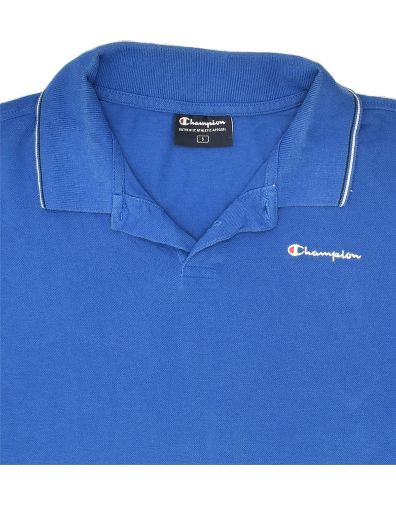 CHAMPION Mens Polo Shirt Small Blue Cotton | Vintage Champion | Thrift | Second-Hand Champion | Used Clothing | Messina Hembry 
