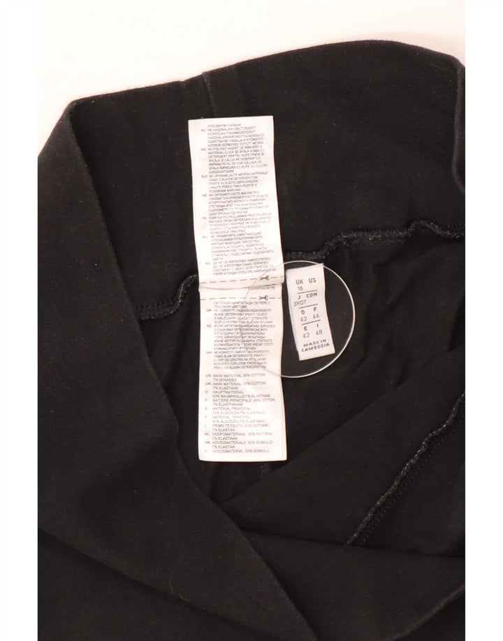 Adidas Womens Graphic Leggings UK 16 Large Black Cotton