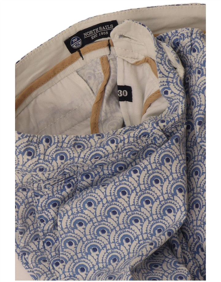 North Sails Womens Straight Chino Trousers W30 L26 Blue Spotted