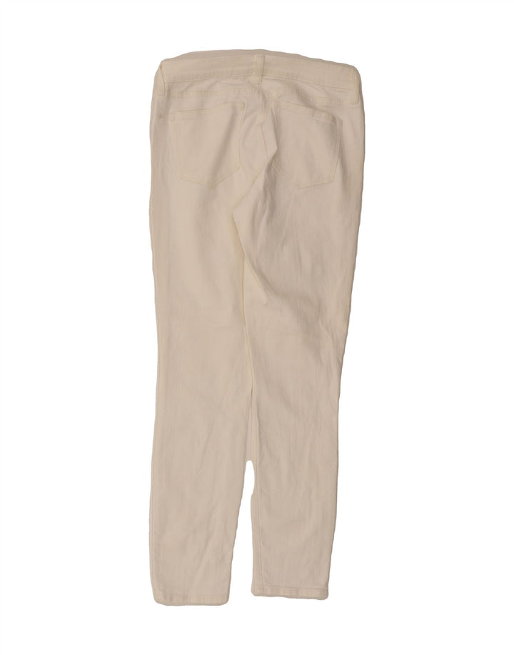 J. CREW Womens Stretch Slim Casual Trousers W27 L28 White Cotton Vintage J. Crew and Second-Hand J. Crew from Messina Hembry 
