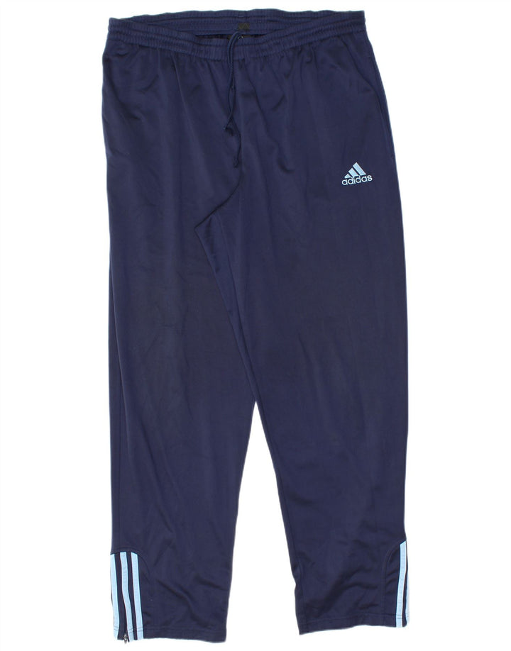 Adidas Mens Tracksuit Trousers UK 42/44 Large  Navy Blue Polyester