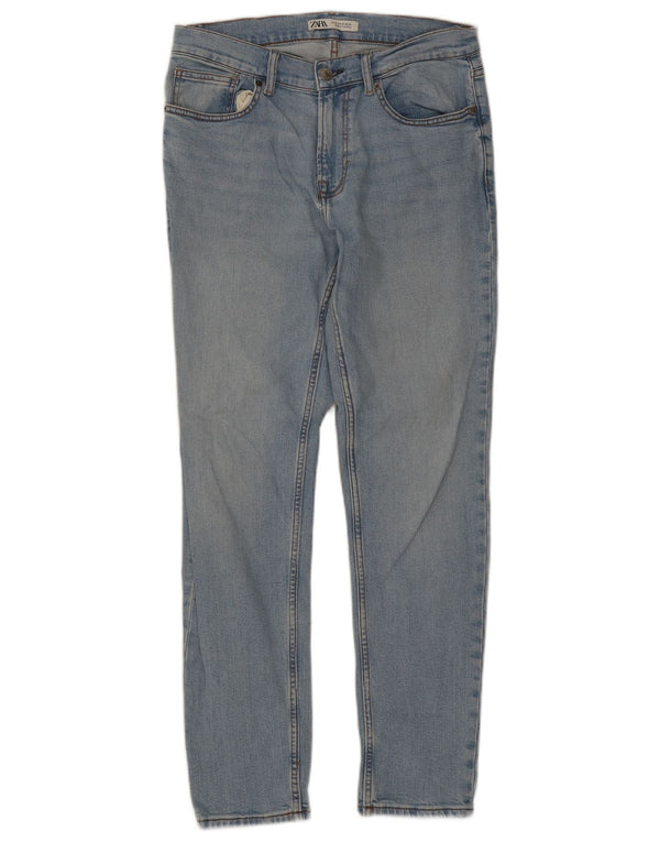 Zara Mens Skinny Jeans EU 42 Large W32 L30 Blue Cotton