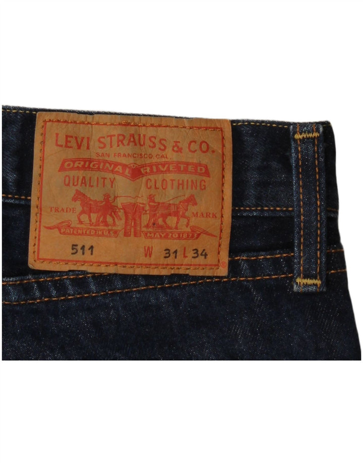 Levi's Mens 511 Slim Jeans W31 L27 Navy Blue Cotton