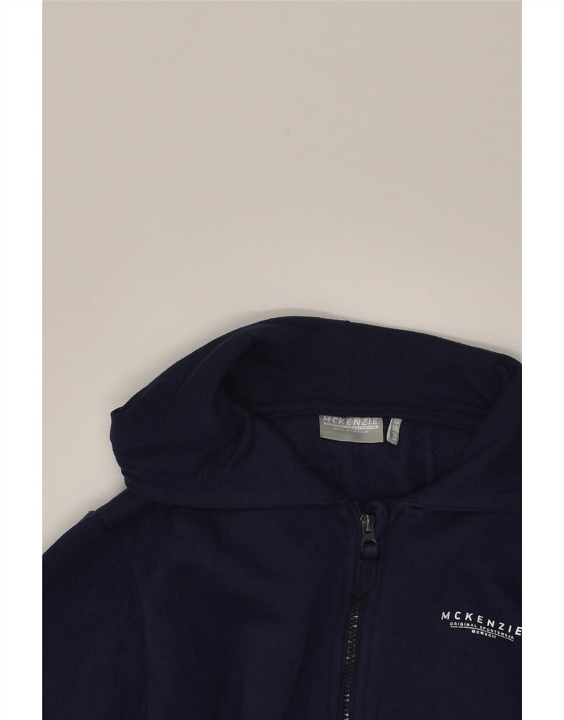 MCKENZIE Boys Zip Hoodie Sweater 13-14 Years Navy Blue Cotton | Vintage Mckenzie | Thrift | Second-Hand Mckenzie | Used Clothing | Messina Hembry 