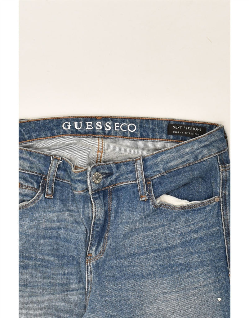 GUESS Womens Curvy Straight Jeans W28 L27 Blue | Vintage Guess | Thrift | Second-Hand Guess | Used Clothing | Messina Hembry 