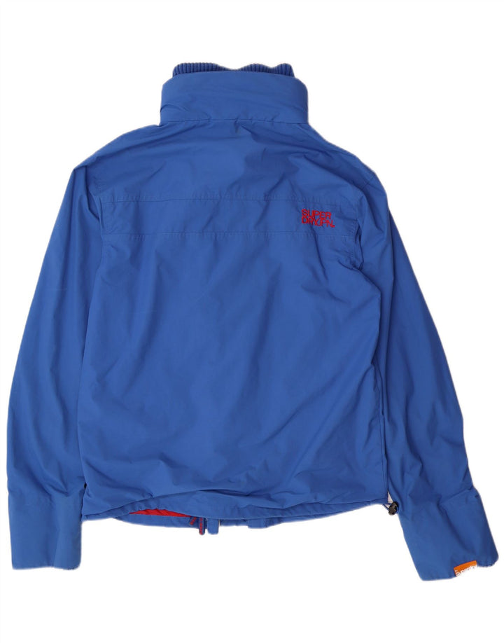 SUPERDRY Mens Windbreaker Jacket UK 40 Large Blue Nylon