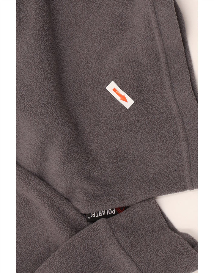 Invicta Mens Zip Neck Fleece Jumper Large Grey Polyester