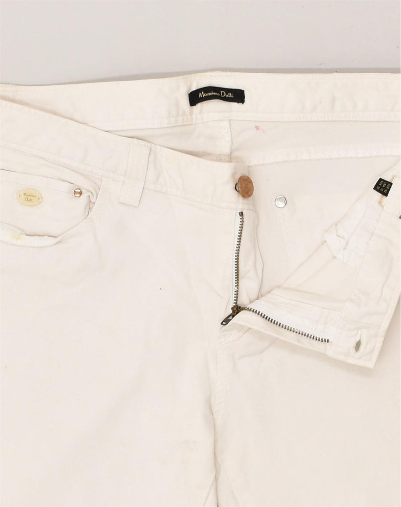 MASSIMO DUTTI Womens Casual Fit Slim Jeans EU 42 Large W32 L28 White | Vintage Massimo Dutti | Thrift | Second-Hand Massimo Dutti | Used Clothing | Messina Hembry 