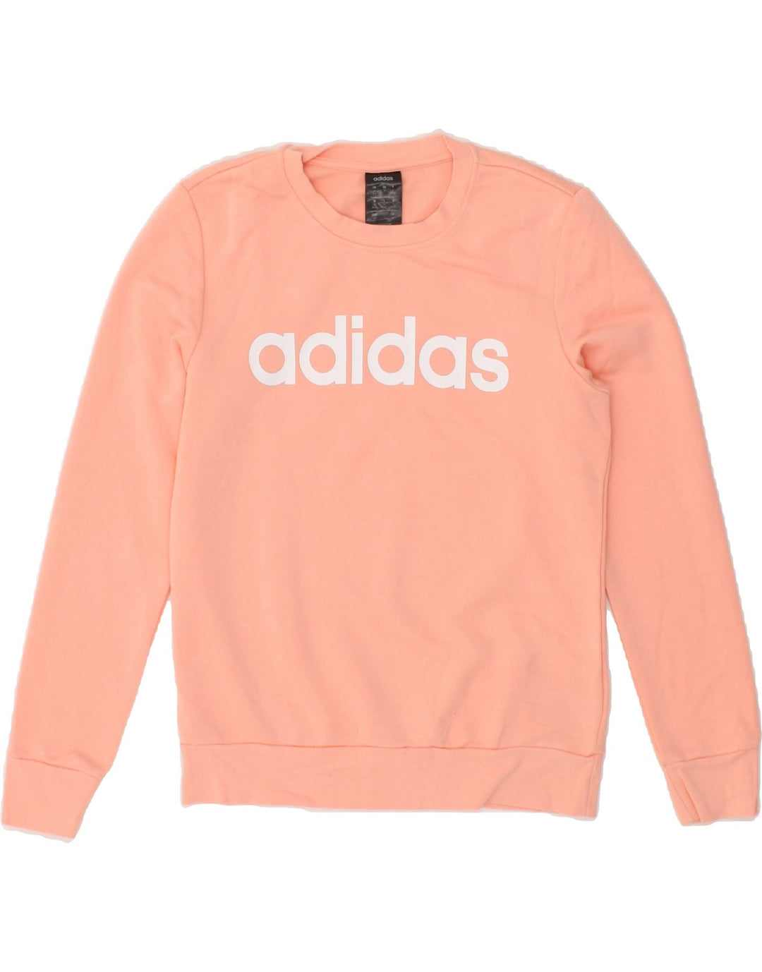 ADIDAS Womens Graphic Sweatshirt Jumper UK 8/10 Small Pink Vintage Adidas and Second-Hand Adidas from Messina Hembry 