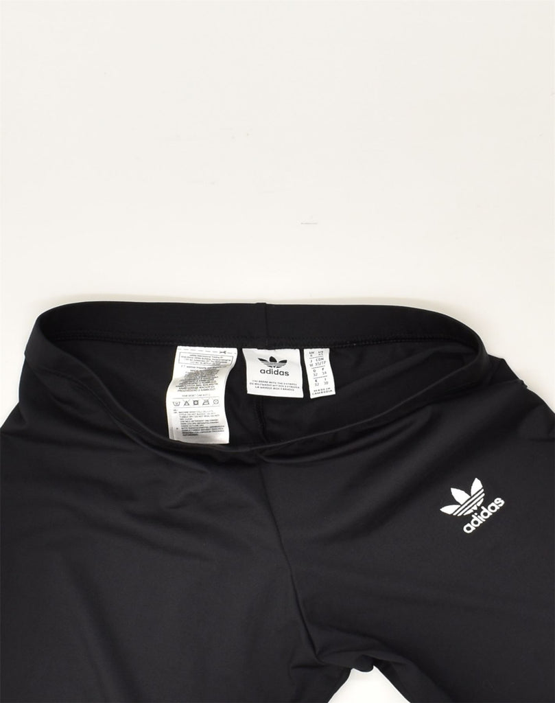 ADIDAS Womens Leggings UK 6 XS Black Polyester | Vintage Adidas | Thrift | Second-Hand Adidas | Used Clothing | Messina Hembry 