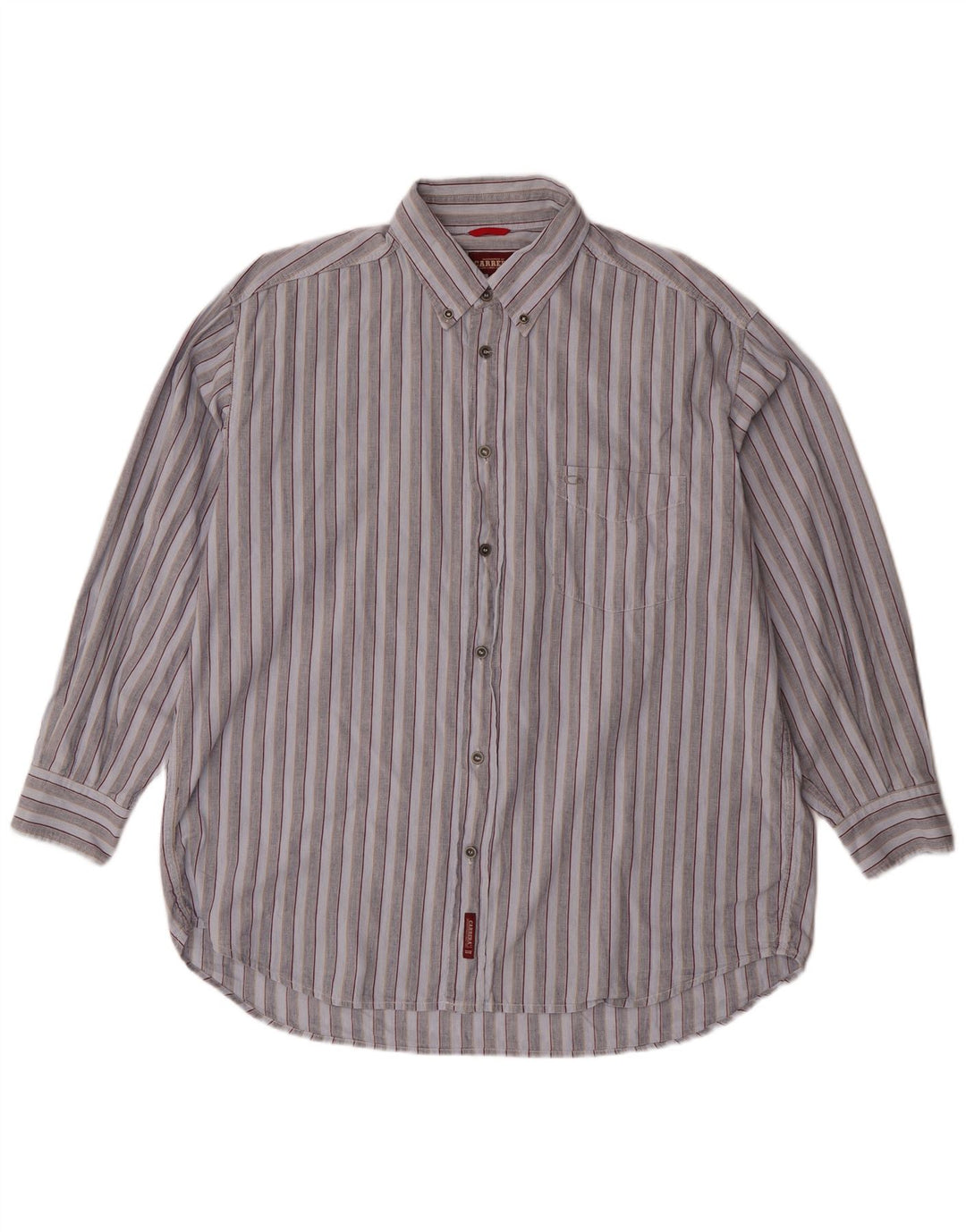 Carrera Mens Shirt XL Blue Striped Cotton