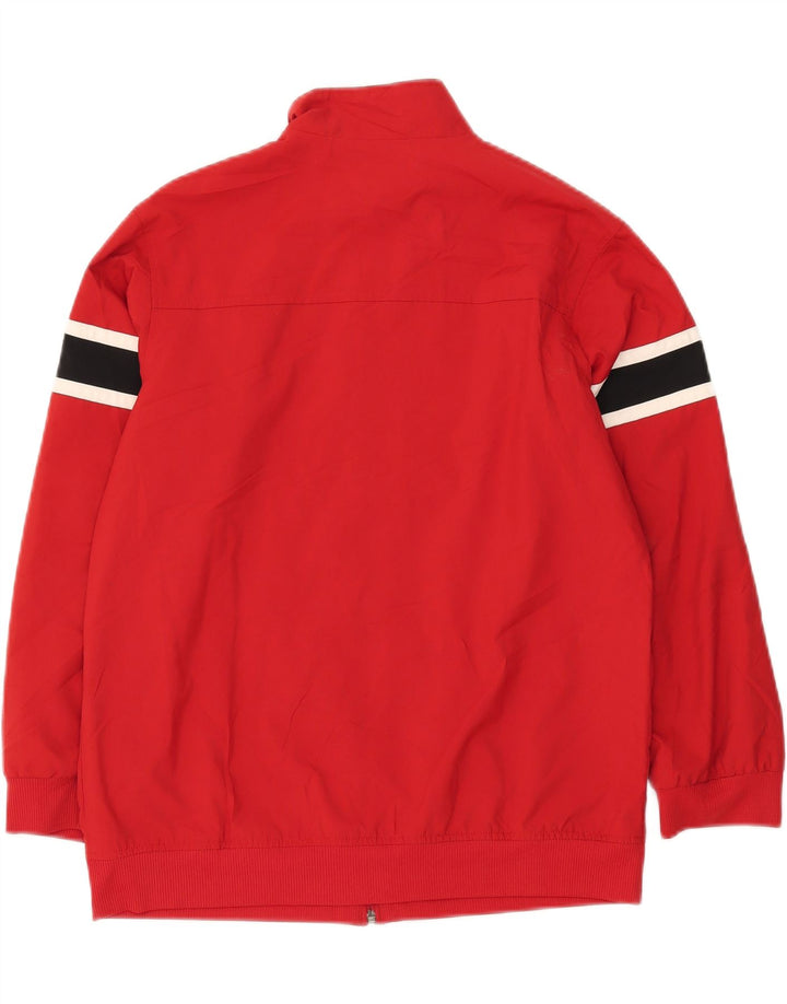 NIKE Boys Graphic Tracksuit Top Jacket 14-15 Years Large Red Colourblock