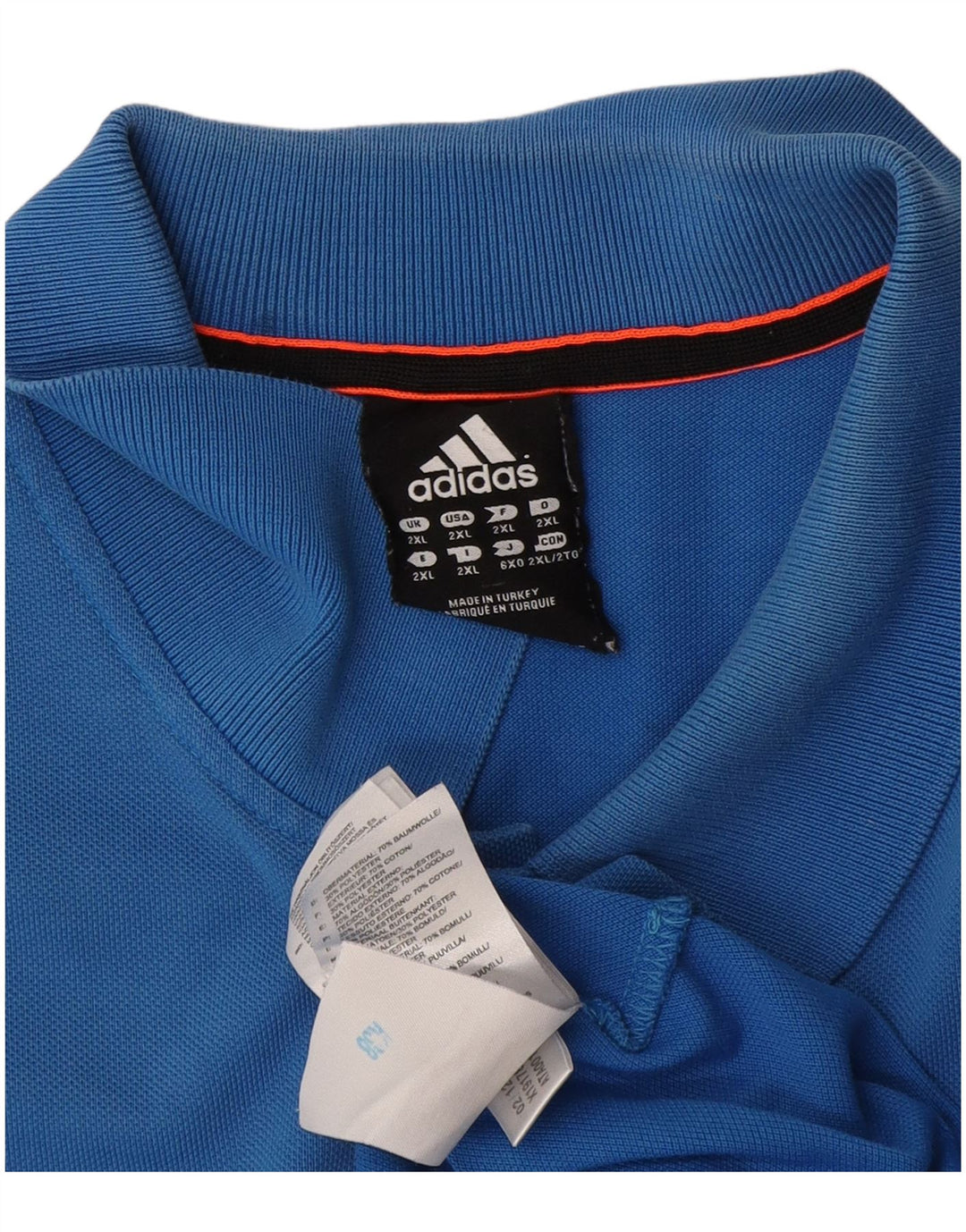 Adidas Mens Climalite Polo Shirt 2XL Blue Cotton