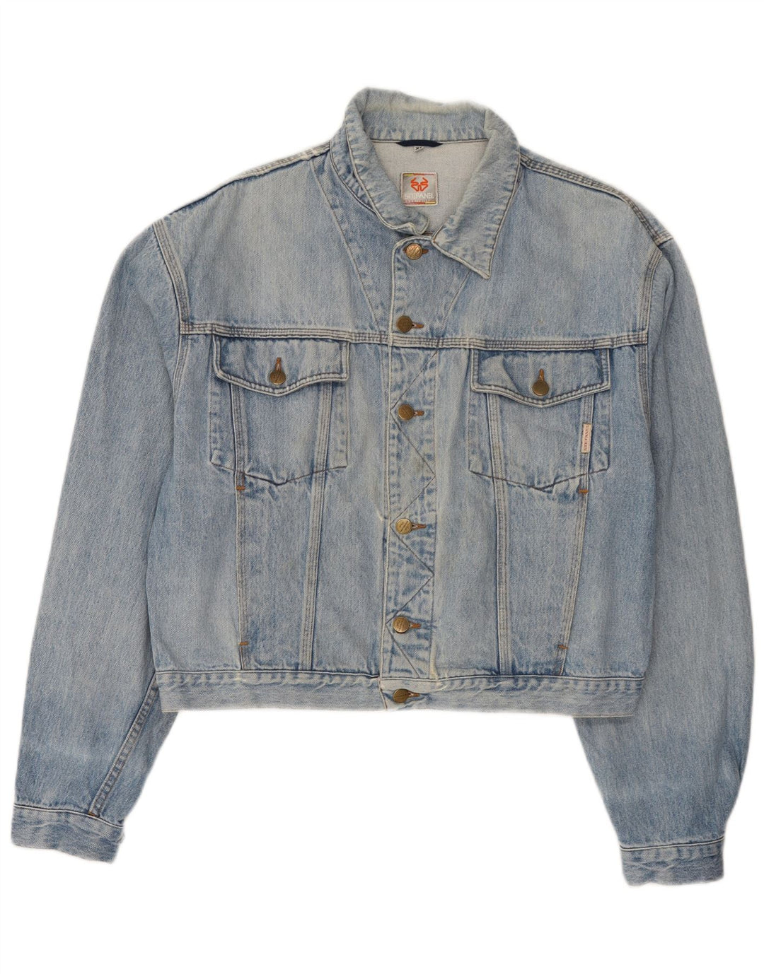 Stefanel Womens Denim Jacket UK 18 XL Blue Cotton