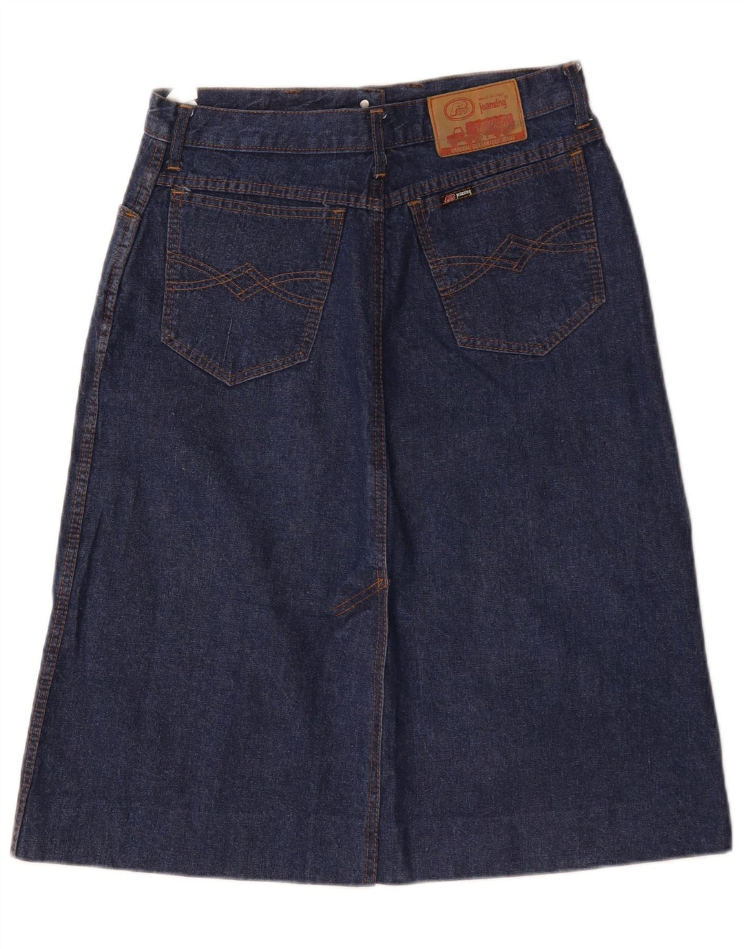 Vintage Womens Denim Skirt W30 Medium Navy Blue