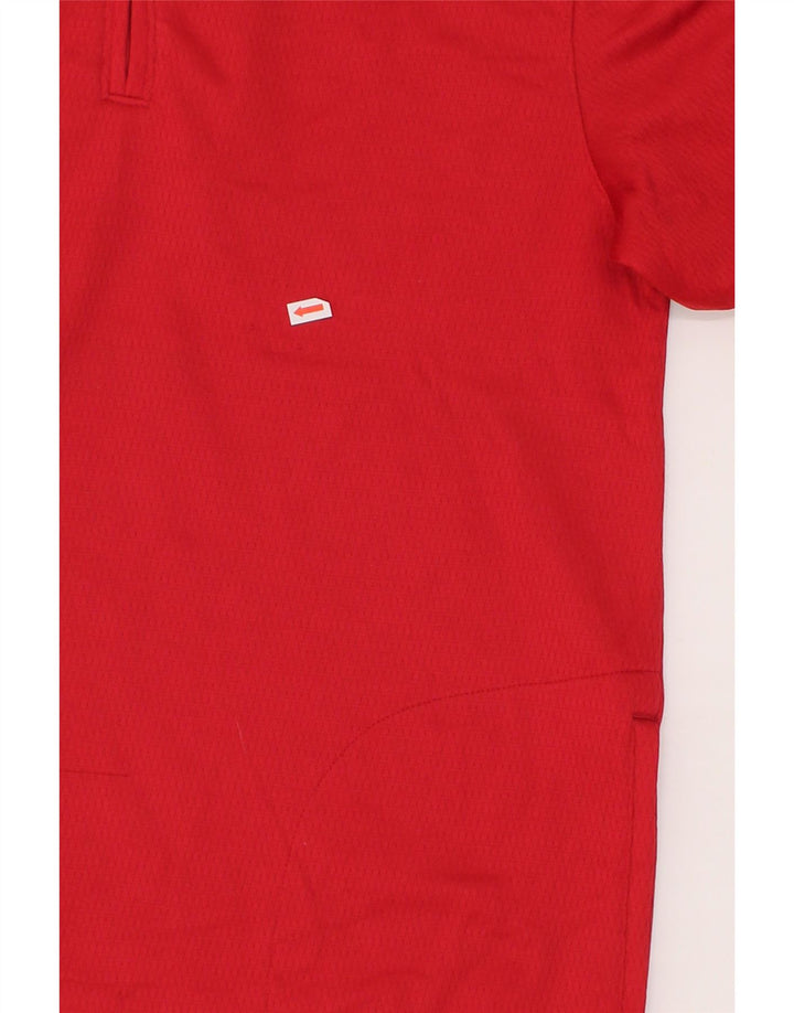 IZOD Mens Zip Neck Top Long Sleeve Medium Red Polyester Vintage Izod and Second-Hand Izod from Messina Hembry 