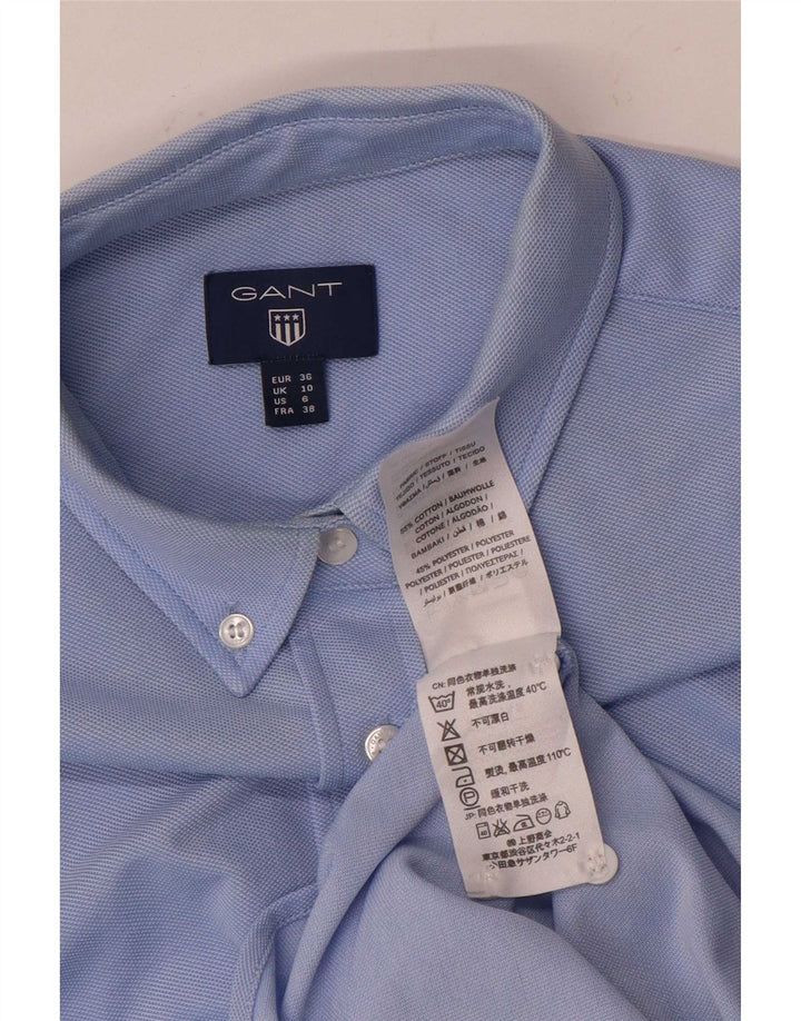 Gant Womens Shirt UK 10 Small Blue Cotton