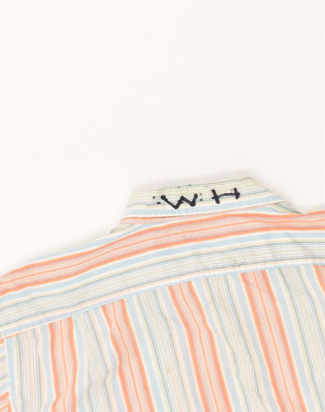 NAUTICA Mens Classic Fit Short Sleeve Shirt Large Multicoloured Striped | Vintage Nautica | Thrift | Second-Hand Nautica | Used Clothing | Messina Hembry 