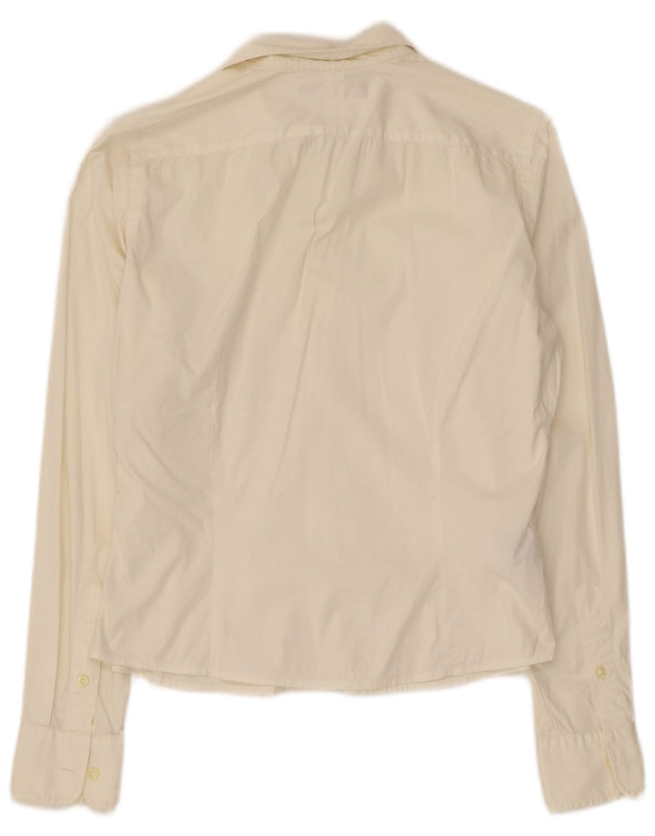 Ralph Lauren Womens Skinny Shirt US 8 Medium Off White