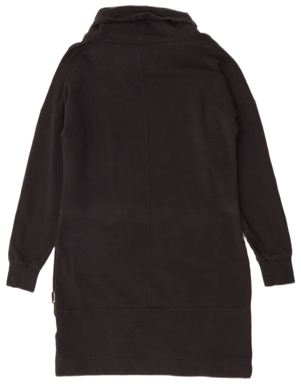 Champion Womens Roll Neck Long Sleeve Jumper Dress UK 16 Large Black Cotton