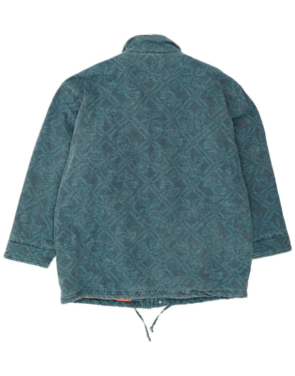 O'Neill Mens Loose Fit Windbreaker Jacket UK 40 Large Green Paisley Cotton