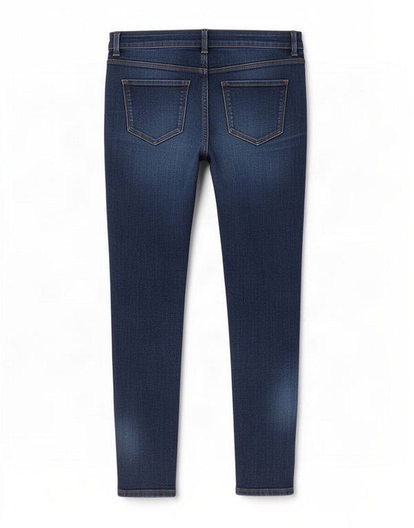 Marks & Spencer Womens Skinny Jeans UK 12 Medium W29 L26 Navy Blue