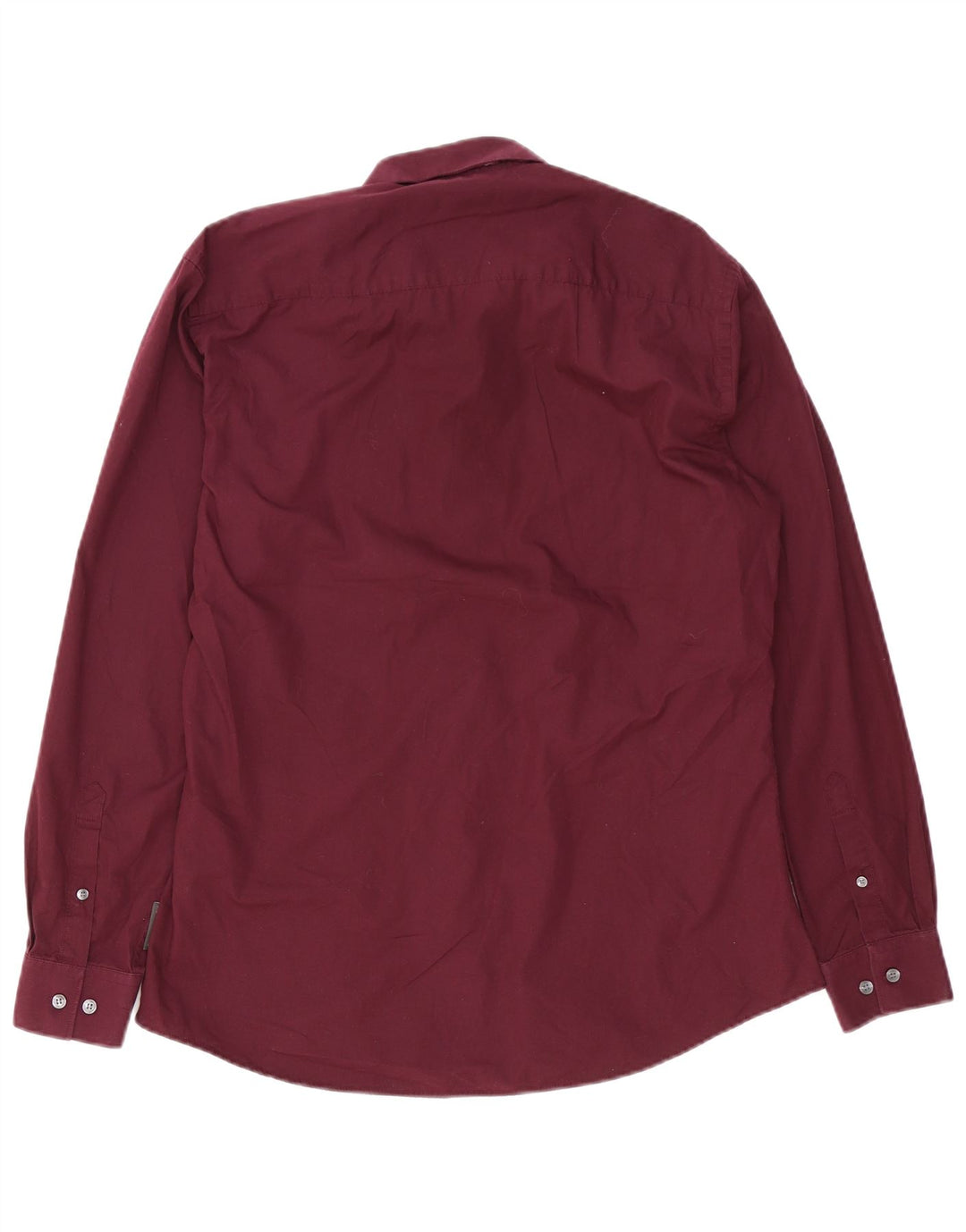 French Connection Mens Shirt Large Burgundy Cotton